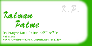 kalman palme business card